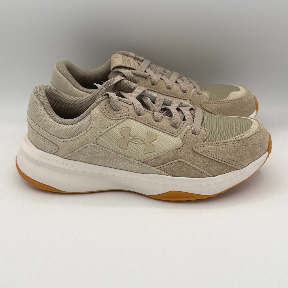 Under Armour UA Edge Suede Shoes Mens Size 8 Brown Tan Training 3027731-201